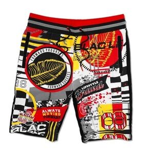 Sz 4xl blac leaf shorts